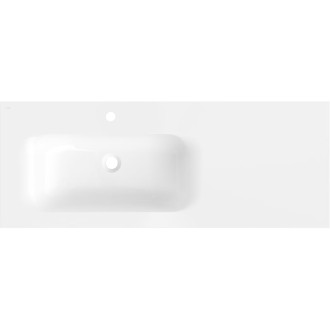 Levé zapuštěné umyvadlo Mexen Vela 121 x 46,5 cm, lesklá bílá - 25231200L