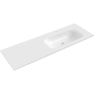Vestavné umyvadlo Mexen Vela pravé 141 x 46,5 cm, lesklá bílá - 25231400P