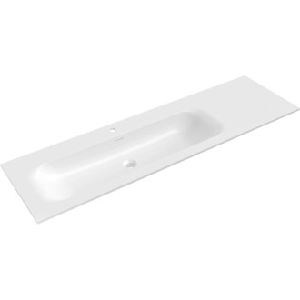 Umyvadlo Mexen Vela levé zapuštěné 161 x 46,5 cm, bílý lesk - 25231600L
