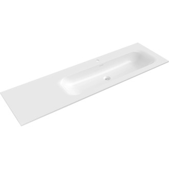 Vestavné umyvadlo Mexen Vela pravé 161 x 46,5 cm, lesklá bílá - 25231600P