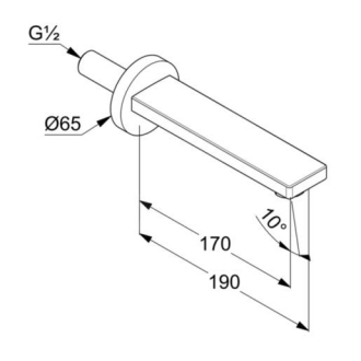 KLUDI ZENTA SL Vanový výtok 170mm 4860005