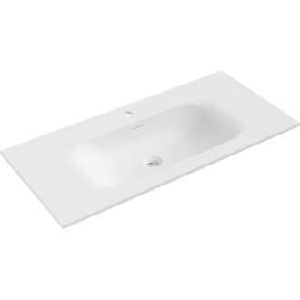Zapuštěné umyvadlo Mexen Vela 101 x 46,5 cm, matná bílá - 25231001