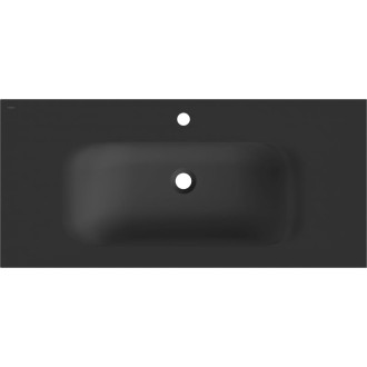 Zapuštěné umyvadlo Mexen Vela 101 x 46,5 cm, matná černá - 25231071