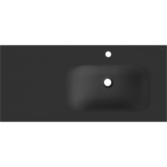 Vestavné umyvadlo Mexen Vela pravé 101 x 46,5 cm, matná černá - 25231071P