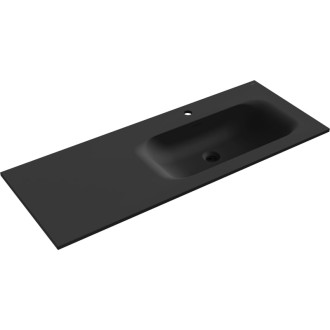 Vestavné umyvadlo Mexen Vela pravé 121 x 46,5 cm, matná černá - 25231271P