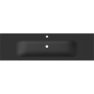 Zapuštěné umyvadlo Mexen Vela 161 x 46,5 cm, matná černá - 25231671
