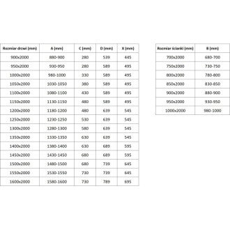 Sprchový kout Mexen Exo s výklopným mechanismem 125 x 70 cm, průhledný, chrom - 819-125-070-01-00