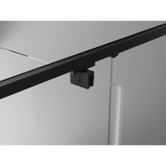 Sprchové dveře Mexen Exo s otočnými rameny 70 cm, průhledné, černé - 8181-070-000-70-00