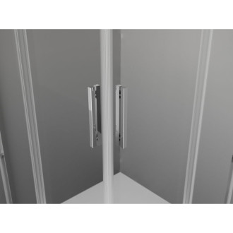 Sprchový kout Mexen Exo čtvercový, výklopný 70 x 70 cm, průhledný, chrom - 8110-070-070-01-00