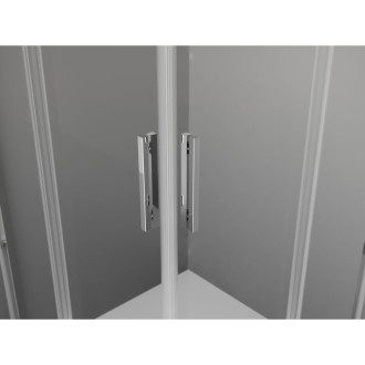 Sprchový kout Mexen Exo čtvercový, výklopný, 80 x 80 cm, průhledný, chrom - 8110-080-080-01-00