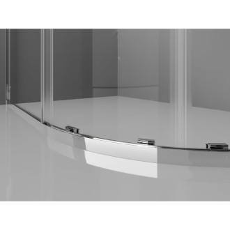 Mexen Exo půlkruhový posuvný sprchový kout 100 x 100 cm, průhledný, chrom - 8132-100-100-01-00