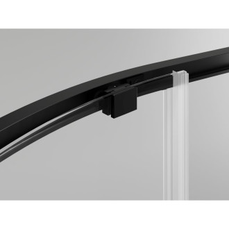 Mexen Exo půlkruhový posuvný sprchový kout 80 x 80 cm, průhledný, černý - 8131-080-080-70-00