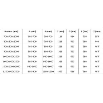 Mexen Exo půlkruhový asymetrický posuvný sprchový kout 100 x 80 cm, průhledný, černý - 8131-100-080-70-00