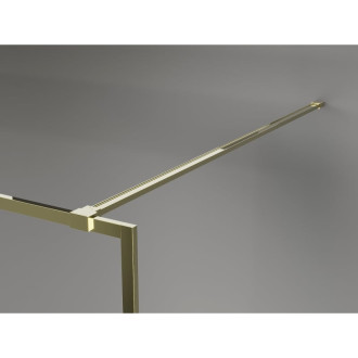 Mexen Kioto-F Sprchová zástěna s rámem 150 x 202 cm, 8 mm průhledná, zlatá - 800-150-104-50-00