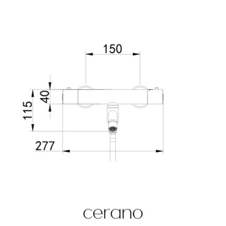 CERANO - Termostatická vanová baterie Selma - chrom