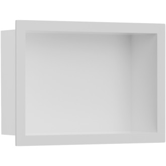 CERANO - Zápustná polička/nika s okrajem do obkladu - bílá matná - 30x20x10 cm