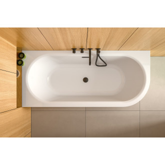 Volně stojící vana AVITA A-LINE bílá, sifon se štěrbinovým přepadem