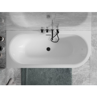 Volně stojící vana AVITA A-LINE bílá, sifon se štěrbinovým přepadem