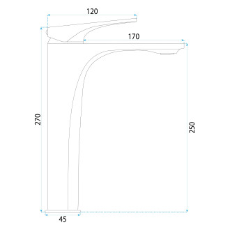 REA Joe Brush Gold High Umyvadlová baterie vysoká, kartáčovaná zlatá REA-B8991