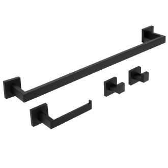 Rea Sada koupelnových doplňků Rio Black 4 díly REA-05015