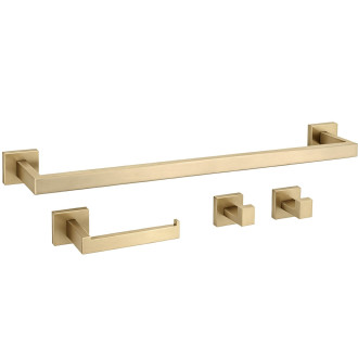 Rea Sada koupelnových doplňků Rio Brush Gold 4 díly REA-05013