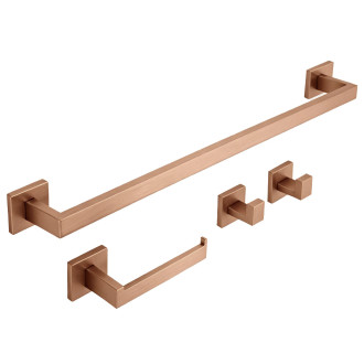 Rea Sada koupelnových doplňků Rio Brush Copper 4 díly REA-05012