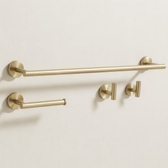 Rea Sada koupelnových doplňků  Ari Brush Gold 4 díly REA-05001