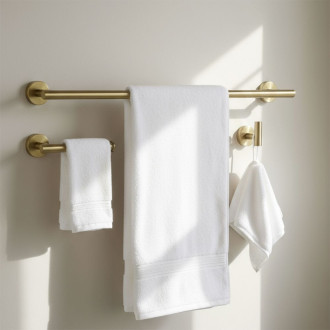 Rea Sada koupelnových doplňků  Ari Brush Gold 4 díly REA-05001