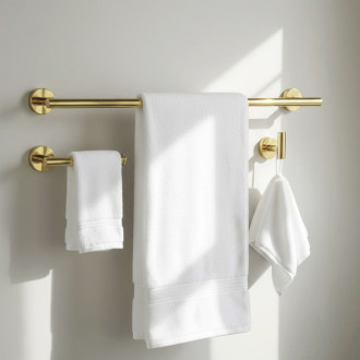 Rea Sada koupelnových doplňků  Ari Gold 4 díly REA-05000