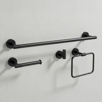 Rea Sada koupelnových doplňků GRID Black 4 díly REA-05008