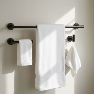 Rea Sada koupelnových doplňků  Ari Black 4 díly REA-05003