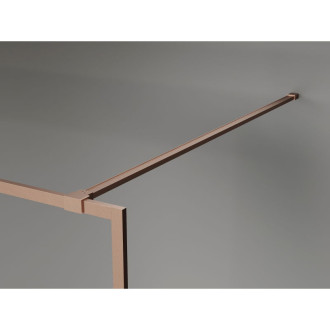 Mexen Kioto-F Sprchová zástěna s rámem 120 x 202 cm, matná 8 mm, kartáčovaná měď - 800-120-104-65-30