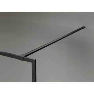 Mexen Kioto-F Sprchová zástěna s rámem 140 x 202 cm, 8 mm mlha, černá - 800-140-104-70-30