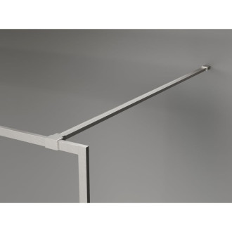 Mexen Kioto-F Sprchová zástěna s rámem 120 x 202 cm, matná 8 mm, kartáčovaný nikl - 800-120-104-97-30