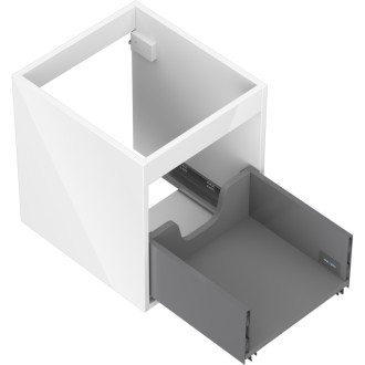 Korpus umyvadlové skříňky Mexen Box-A 40 cm, 1 zásuvka, bílý lesk - 91AX0-0400-470-1-00