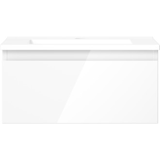 Koupelnová skříňka Mexen Orio 50 cm s umyvadlem Otis, 1 zásuvka, bílý lesk - 91A10-05023-1-BF00-W18M00