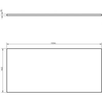 Pracovní deska Mexen Uni 100 cm, bílý lesk - 91AXX-1004-464-18-00
