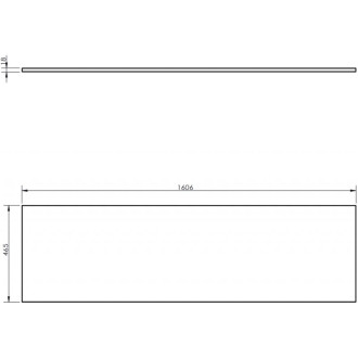 Pracovní deska Mexen Uni 170 cm, bílý lesk - 91AXX-1704-464-18-00