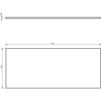 Pracovní deska Mexen Uni 110 cm, bílá matná - 91AXX-1104-464-18-01