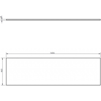 Pracovní deska Mexen Uni 160 cm, bílá matná - 91AXX-1604-464-18-01