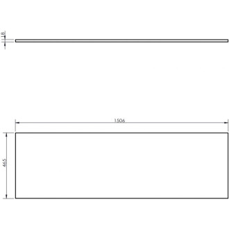 Pracovní deska Mexen Uni 150 cm, černý lesk - 91AXX-1504-464-18-70