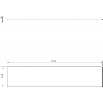 Pracovní deska Mexen Uni 220 cm, dub - 91AXX-2204-464-18-81