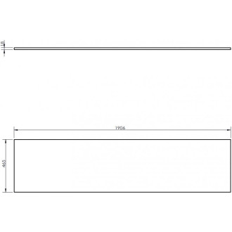 Pracovní deska Mexen Uni 190 cm, ořech - 91AXX-1904-464-18-86