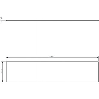 Pracovní deska Mexen Uni 210 cm, ořech - 91AXX-2104-464-18-86