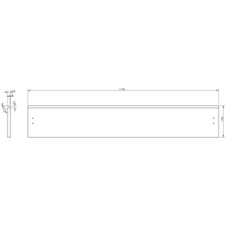 Čelo Mexen Orio pro korpus koupelnové skříňky 120 x 20 cm, černý lesk - 91A10-1200-235-1-70