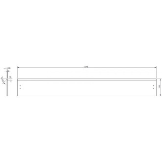 Čelo Mexen Orio pro korpus koupelnové skříňky 160 x 20 cm, černý lesk - 91A10-1600-235-1-70