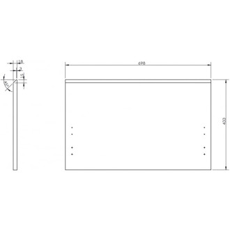 Čelo Mexen Orio pro korpus koupelnové skříňky 70 x 43,5 cm, matně šedé - 91A10-0700-470-1-62