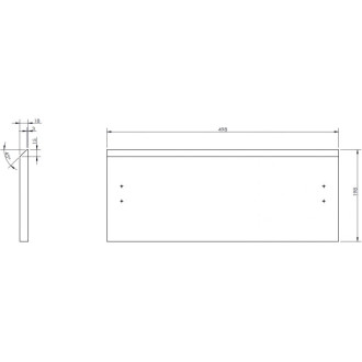 Drážkovaná přední strana Mexen Rivel pro korpus koupelnové skříňky 50 x 20 cm, matná bílá - 91A20-0500-235-1-01