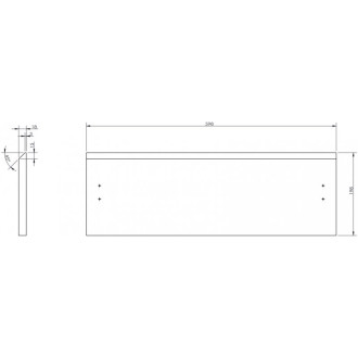 Drážkovaná přední strana Mexen Rivel pro korpus koupelnové skříňky 60 x 20 cm, matně šedá - 91A20-0600-235-1-62