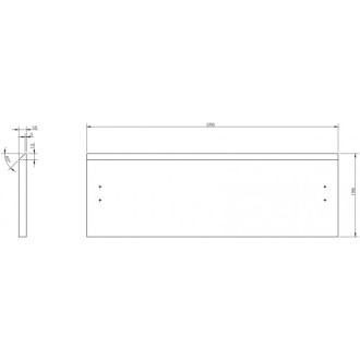 Drážkovaná přední strana Mexen Rivel pro korpus koupelnové skříňky 60 x 20 cm, dub - 91A20-0600-235-1-81
